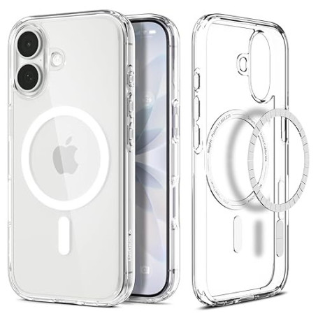 Spigen Coque pour iPhone 17, Ultra Hybrid MagFit, [DuraClear, Qualité Signature Spigen] - Blanc