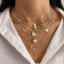 JSTHHTT 46 Pcs Parure Bijoux Femme, Bracelet Femme, Bijoux Femme, Collier Femme Or, Bagues, Boucles d'Oreilles Créoles, Lot de B