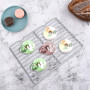 Linkidea Lot de 2 grilles de refroidissement métalliques, grilles de cuisson rectangulaires en acier inoxydable 7,8'' x 10,2'', 