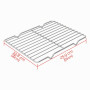 Linkidea Lot de 2 grilles de refroidissement métalliques, grilles de cuisson rectangulaires en acier inoxydable 7,8'' x 10,2'', 