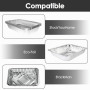 Linkidea Lot de 2 grilles de refroidissement métalliques, grilles de cuisson rectangulaires en acier inoxydable 7,8'' x 10,2'', 