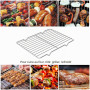 Linkidea Lot de 2 grilles de refroidissement métalliques, grilles de cuisson rectangulaires en acier inoxydable 7,8'' x 10,2'', 