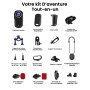 Veralyxa Caméra Sport, 4K Mini Camera Sport WiFi avec Carte 64 Go, Camera POV Caméra Portative étanche IP65, Action Cam – Autono