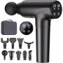 cotsoco Pistolet de Massage Musculaire Silencieux, 9 Têtes, 20 Vitesses, Massage Gun pour Récupération Musculaire, Détente, Cade