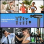 cotsoco Pistolet de Massage Musculaire Silencieux, 9 Têtes, 20 Vitesses, Massage Gun pour Récupération Musculaire, Détente, Cade