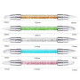 ZEOHBETY Lot de 5 stylos de sculpture pour nail art, outils à double pointe en silicone pour résine, pinceaux en silicone, stylo