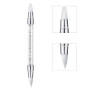 ZEOHBETY Lot de 5 stylos de sculpture pour nail art, outils à double pointe en silicone pour résine, pinceaux en silicone, stylo
