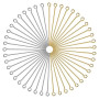 TOAOB 200 pcs Épingle à Oeil Aiguilles Tiges Clous Tête Ronde en Acier | Inoxydable Doré Argent 70 mm Accessoire pour Fabricatio