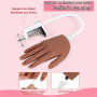 Adonafy Main D'Entrainement Manucure - Silikon Main Entrainement Ongles - Flexible Fausse Main pour Ongle pour Débutants Profess