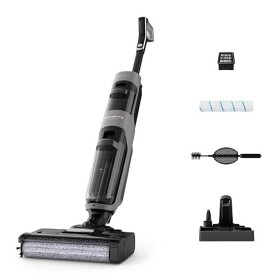 Rowenta - X-Clean 4 Aspirateur Balai Laveur sans Fil - Gris | Aspirateur balai laveur sans fil pour sols durs - Autonomie 50min