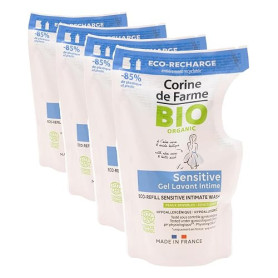 Corine de Farme, Eco-recharge Gel Lavant Sensitive Bio 250ml, Gel Douche Hypoallergénique, Sans Sulfate, Sans Parfum, Tout Type
