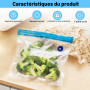 Portable Machine Sous Vide Alimentaire avec Réservoir Visible 60 kPa Puissant Appareil de Mise Sous Vide avec 10 Sacs Réutilisab