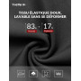 Yvette Leggings de Sport Femme Mesh Opaque Taille Haute | Pantalon de Yoga Doux Respirant Grande Taille Pilates Fitness Voyage G