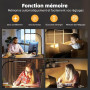 LIBORA Lampe de bureau LED à pince, USB Lampe bureau, noir | 3 modes et 10 niveaux de luminosité, lumière du jour, protection de