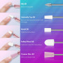 Lot de 26 forets à ongles avec étui de support, embouts de sécurité en céramique de 2,4 mm pour perceuse à ongles, forets électr