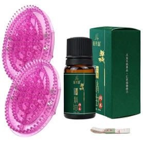 Brosse Méridienne,2Pièces Brosse Massage,Huiles Essentielles,Ruban Mesurer | Peigne de Relaxation Complet du CorpsUtilisé pour M