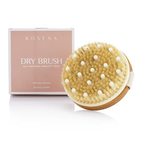 ROSENA Brosse Corps a Sec - Brosse exfoliante corps Idéale pour peau sèche, drainage lymphatique, cellulite - Brosse douche de m