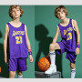 MEEHYRE 2 Pièces Tenue Basket Enfant, Maillots De Basketball Débardeur Actif et Shorts, Maillot Basket Enfant Ensemble Maillots
