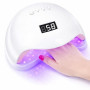 LALILL Lampe UV LED pour Ongles 48W - Blanc, Séchoir à Ongles - Nail Lamp pour Tous les Vernis Gel, Hybride - 10/30/60/99s Timer