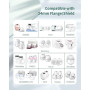 10 Pièces Inserts de Bride pour Tire Lait 13/15/17/19/21mm, Compatible avec les Tire Lait Electriques Momcozy/KISSBOBO/Medela/Nu