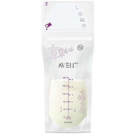 Philips Avent Sacs de conservation de lait maternel 180ml pour la conservation et la congélation du lait maternel, SCF603/25, pr