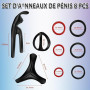 Anneaux de Pénis Triangle pour Homme Couples, Mecofy Silicone Anneaux Péniens Jouets Pour Améliorer les Performances Sexuelles,