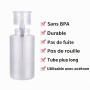 FITDON 4 Pièces Flacon pompe distributeur vide pour acétone, alcool, dissolvant de vernis à ongles et démaquillant