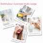 FITDON 4 Pièces Flacon pompe distributeur vide pour acétone, alcool, dissolvant de vernis à ongles et démaquillant