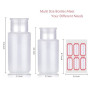 FITDON 4 Pièces Flacon pompe distributeur vide pour acétone, alcool, dissolvant de vernis à ongles et démaquillant