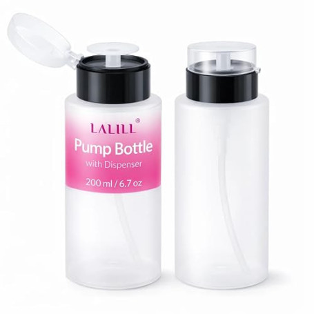 LALILL 2 Pièces Distributeur Pompe Doseur - SET Flacon Pompe pour Liquides - Dissolvant Vernis à Ongles, Dissolvant Manucure - 2