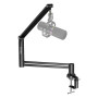 Socodox Bras de Microphone à Profil Bas pour Streaming & Podcasting | Réglable à 360°, Bras de Micro Renforcé, 1,5 kg de Charge,