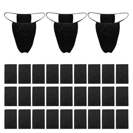 FUIPVGI 30 Pièces Slips Jetables pour Femme, Culotte Jetable Slip Femme Strings, Non Tissés String T Jetable Culottes Bikini