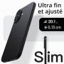 JETech Coque Fine pour iPhone 16, Noir | Protection de l'Objectif Caméra, Finition Mat Ultra-Fine, Étui Housse Design Léger Mini