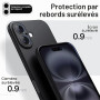 JETech Coque Fine pour iPhone 16, Noir | Protection de l'Objectif Caméra, Finition Mat Ultra-Fine, Étui Housse Design Léger Mini