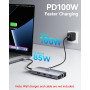 Station d'accueil USB C Dual HDMI, 8 en 1 Docking Station pour 3 Moniteurs | HUB Triple écran 4K60Hz, 2 HDMI, DisplayPort, Ether