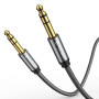 POSUGEAR 6.35mm vers 6.35mm Stéréo Câble 2M, 1/4 Mâle MâleTRS Jack Câble Tressé en Nylon Plaqué Or pour Amplificateur, Électriqu