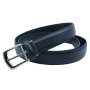 YEHMAN Ceinture classique 3 cm en croûte de cuir de vachette ajustable boucle argenté à ardillon 120 cm