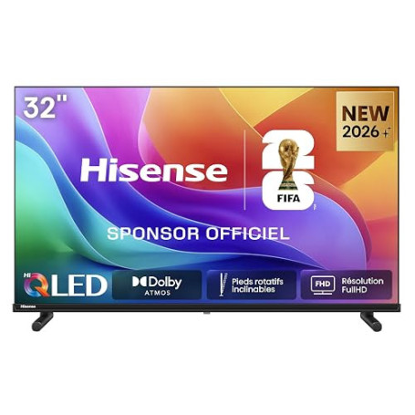 Hisense 32A5S - TV 2026 LED 32" (80 cm) HD, Smart TV VIDAA U7.6, Port USB-C (Mobile to TV), Dolby Audio & DTS HD, Bluetooth, WiF