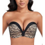 DotVol Soutien-Gorge pour Femmes sans Bretelles Push Up Dos Nu rembourré Deep V Convertible Grande Taille Confort Quotidien déco