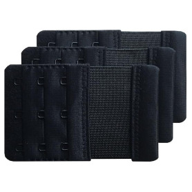 Chanie Femme Lot de 3 Confortables Extensions de soutien-gorge 3 Crochets | Doux, 9,4cm x 5,6cm