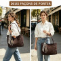 VOESLD Sac à Main Femme Grand Cabas Shopper Bandoulière Hobo Vintage