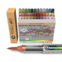 36 tons de terre Stylos de peinture acrylique à pointe flexible avec contrôle de débit automatique de 1-5 mm pour peinture sur r