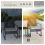 tectake® Ensemble Salon de Jardin Exterieur 2 Chaise Confortable avec Table de Jardin en Poly Rotin et Acier, Mobilier de Jardin