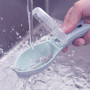 Ulawellor Écailleur à Poisson en PP 2 Pièces Bleu | Prise Ergonomique, Boîte à Écailles avec Couvercle, Trou de Suspension, sans