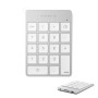 Satechi Pavé Numérique sans Fil Slim, 18 Touches, Argent | Layout US, Bluetooth, en aluminium, recharge USB-C, pour MacBook, PC 