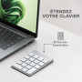 Satechi Pavé Numérique sans Fil Slim, 18 Touches, Argent | Layout US, Bluetooth, en aluminium, recharge USB-C, pour MacBook, PC 