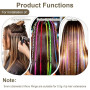 AYBUY 200 Pièces d'anneaux Micro Liens Perles en Silicone 2.5 x 3.0 x 5.0mm | Micro Anneaux Pour Extension Cheveux, pour Coller
