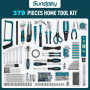 Sundpey Mallette à Outils 379 Pièces, Boite a Outils Avec Tiroir Ménagers Généraux Caisse a Outil Complete avec Cliquet, Tournev