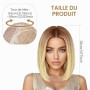 Aomig Courte Perruque Bob, Bob Perruque Ondulée Blonde avec Frange, Shoulder Longueur Bouclé, 11.8 Pouces Cheveux Synthétiques N
