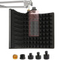 Frgyee Bouclier d'isolation pour Microphone, Mousse Absorbant Le Son Pliable pour Mic à Condensateur, Mousse Absorbante Haute De